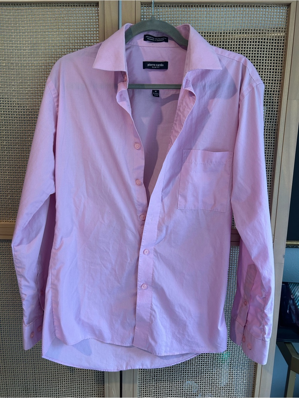 Men's Classic Button-Down Shirt in Light Pink